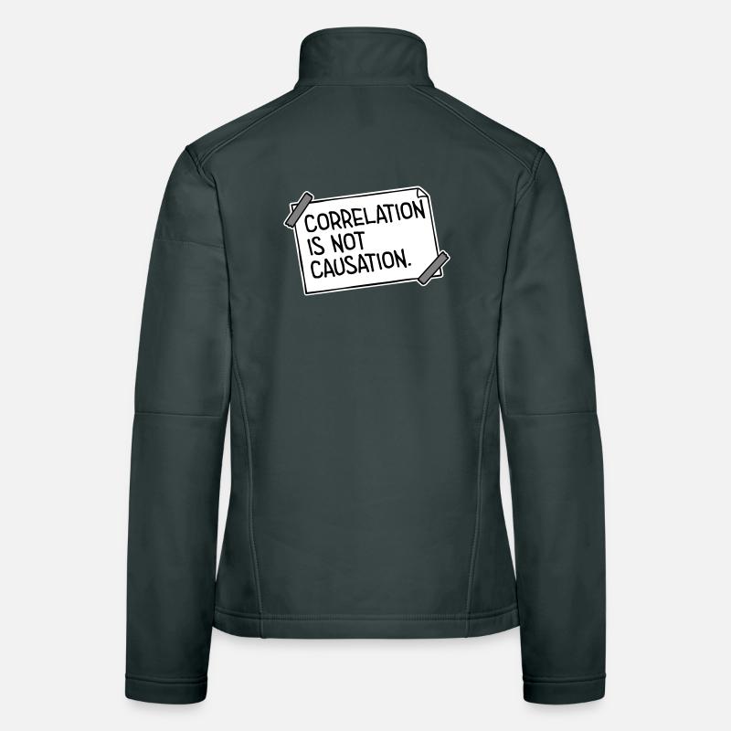 La corrélation n’est pas la causalité : la science des nerds Veste en tissu softshell Femme