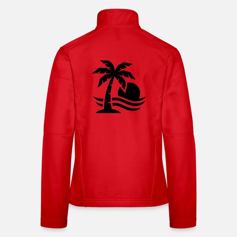 Palm Tree Beach Sun Veste en tissu softshell Femme
