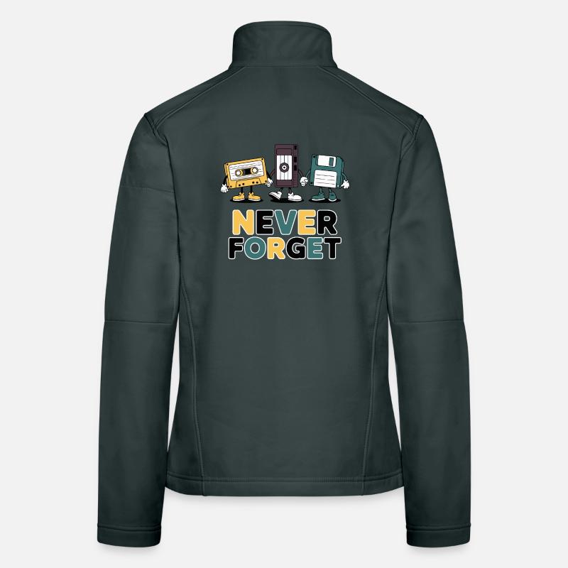 Never Forget Cassette Nostalgia Women's Softshell Jacket