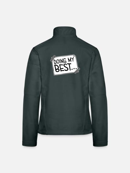 Doing My Best Lustig Ehrlich Motivational Spruch - Frauen Softshelljacke - Rot - Hinten