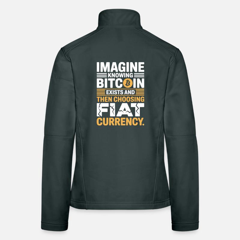 Bitcoin Imaginez savoir que Bitcoin existe crypto BTC Veste en tissu softshell Femme