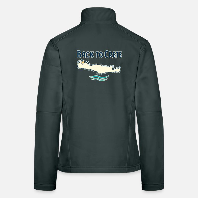 Back to Crete Greece Vacation Memory for Island Tr Frauen Softshelljacke