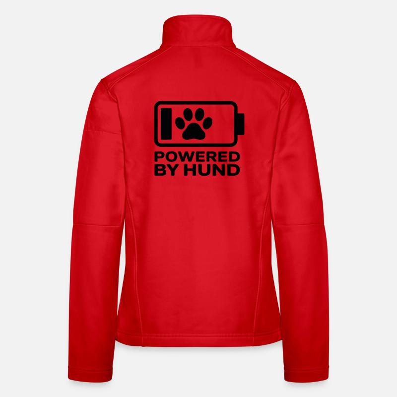 Powered by Hund Pfotentech Frauen Softshelljacke