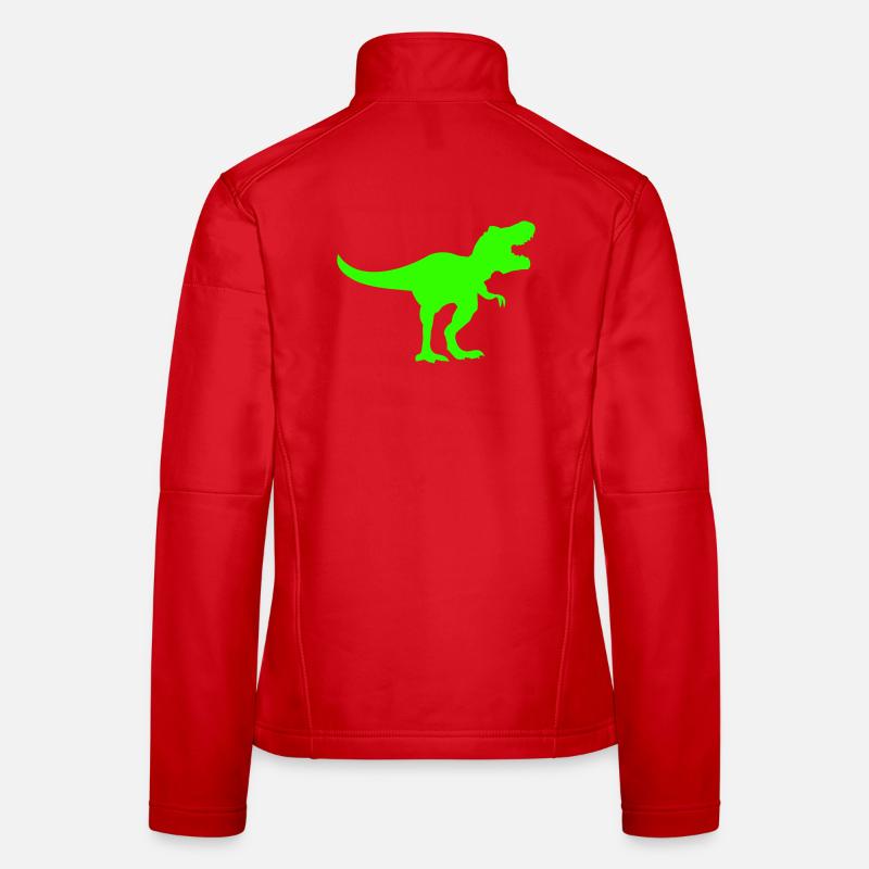 Silhouette de Dino Rex Vert Veste en tissu softshell Femme