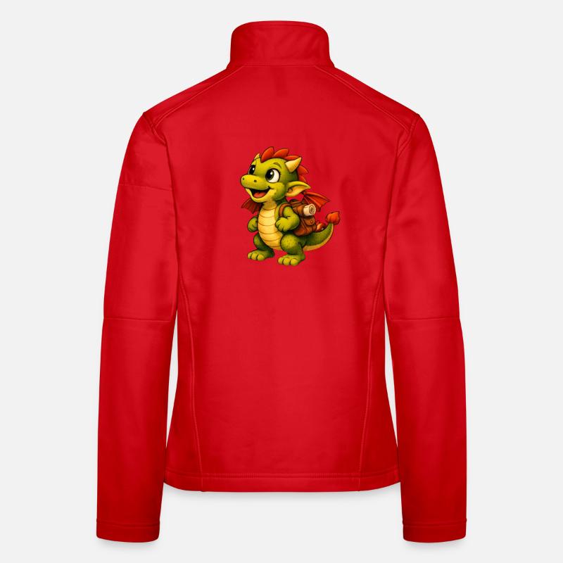 Kleiner Drachen mit Rucksack Frauen Softshelljacke