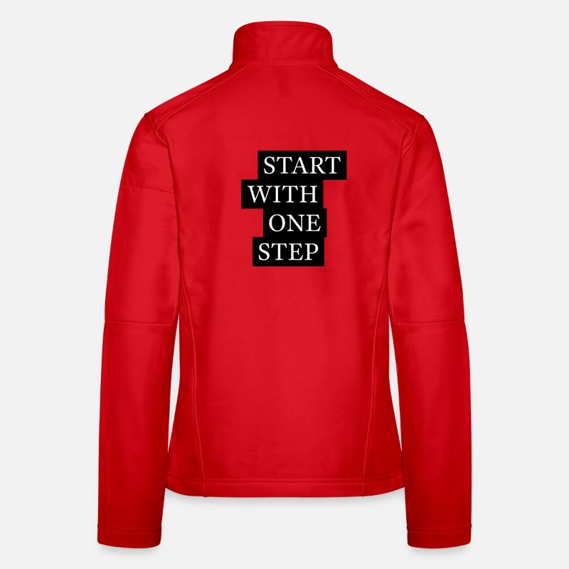 Start With One Step Motivation Women's Softshell Jacket