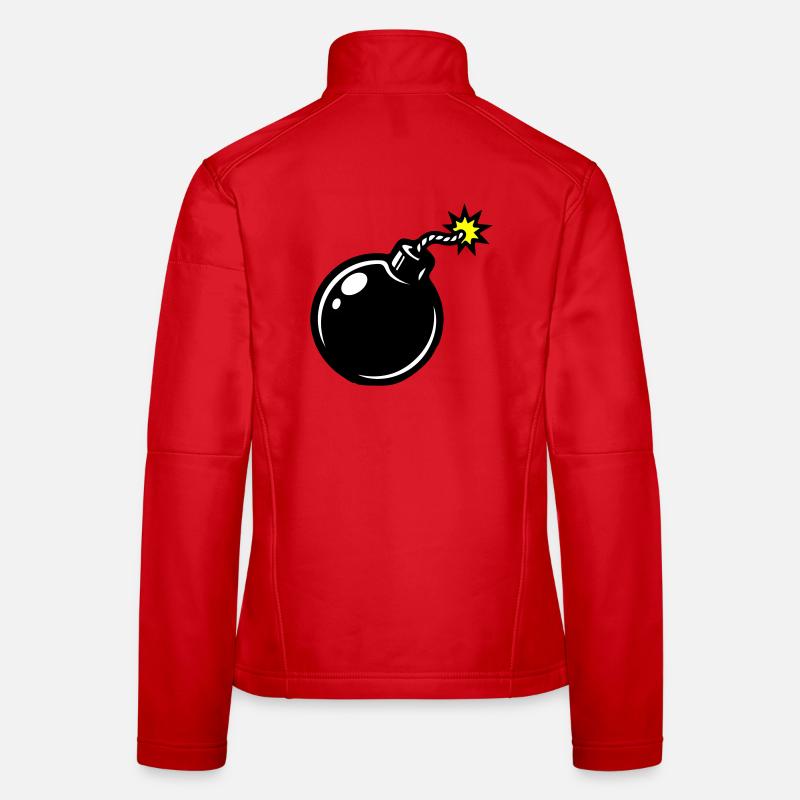 Bomb Comic Veste en tissu softshell Femme