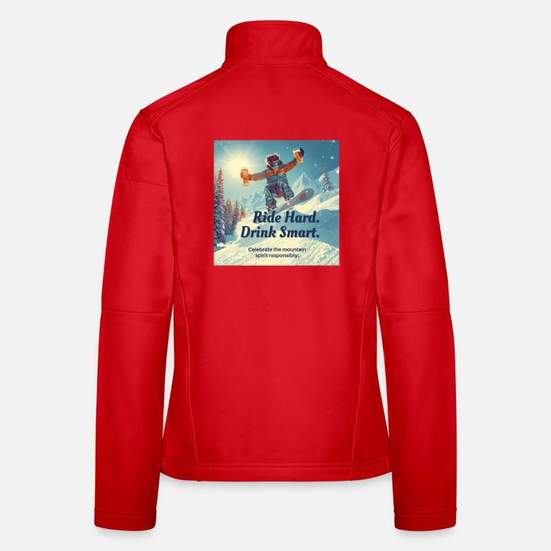 Ride Hard Drink Smart Bergspaß Frauen Softshelljacke