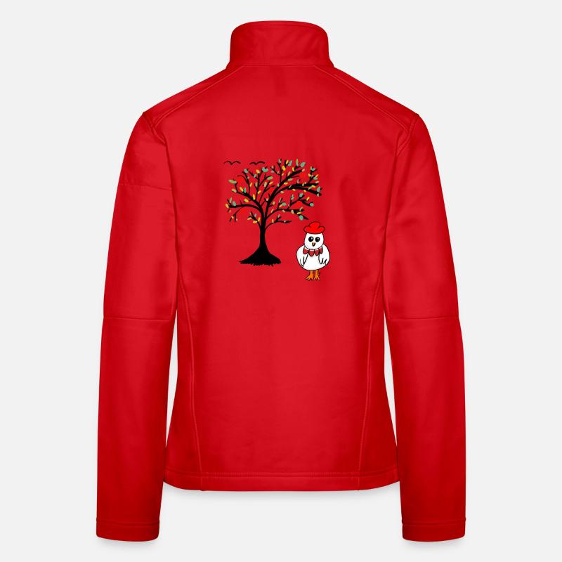 Apple Tree Chicken Hen Chickens Tree Women's Softshell Jacket