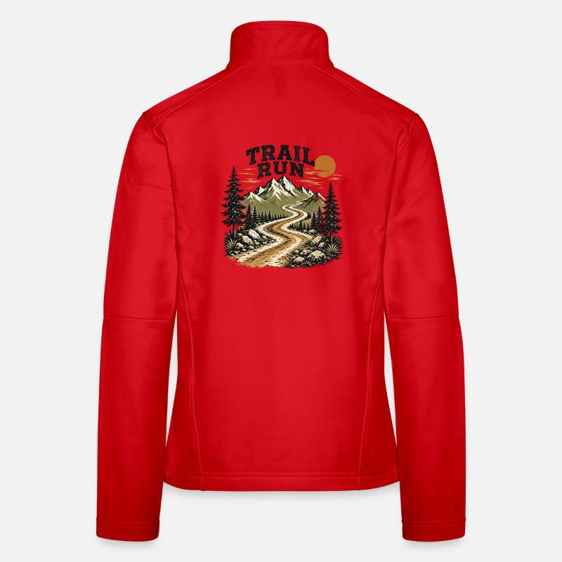 course sur sentier Veste en tissu softshell Femme