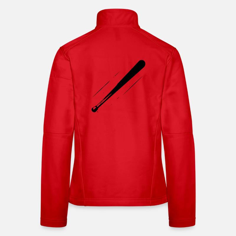 Baseball Bat Sketch Women's Softshell Jacket