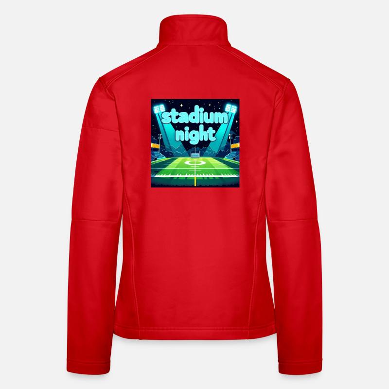 Nuit du stade Lumière néon Veste en tissu softshell Femme