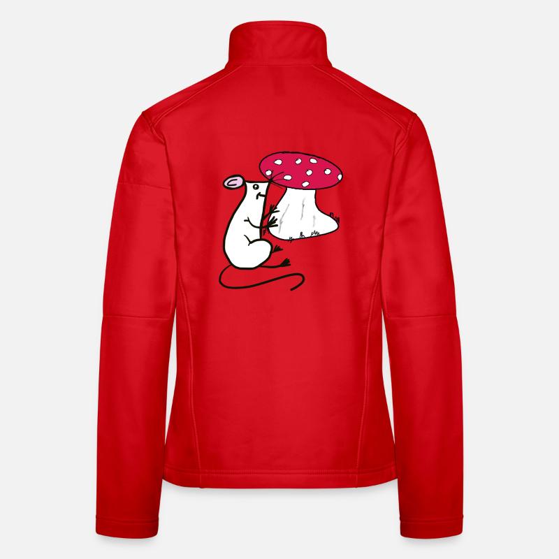 Mouse Toadstool Mushrooms Women's Softshell Jacket