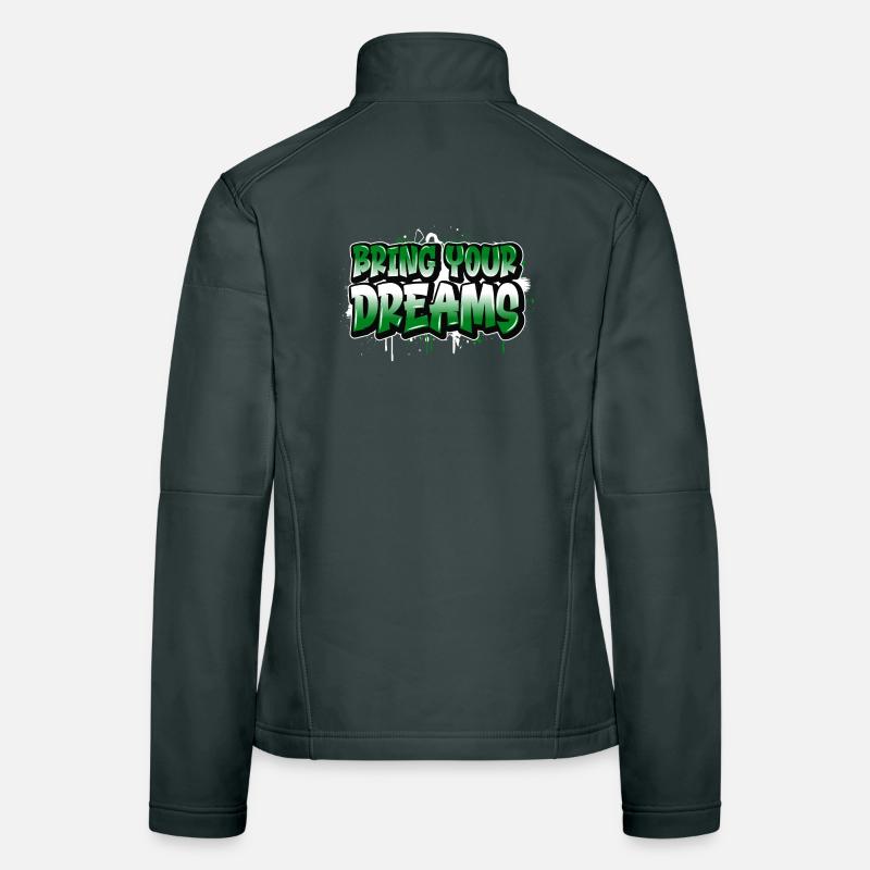 Bring Your Dreams Graffiti Veste en tissu softshell Femme