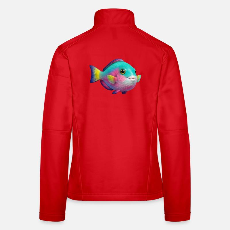 Rainbow Fish Parrotfish Women's Softshell Jacket