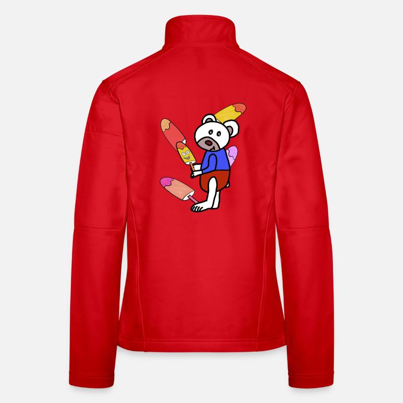 Eisbär Eisbären Eiskrem Eis Kinder Bär  Frauen Softshelljacke