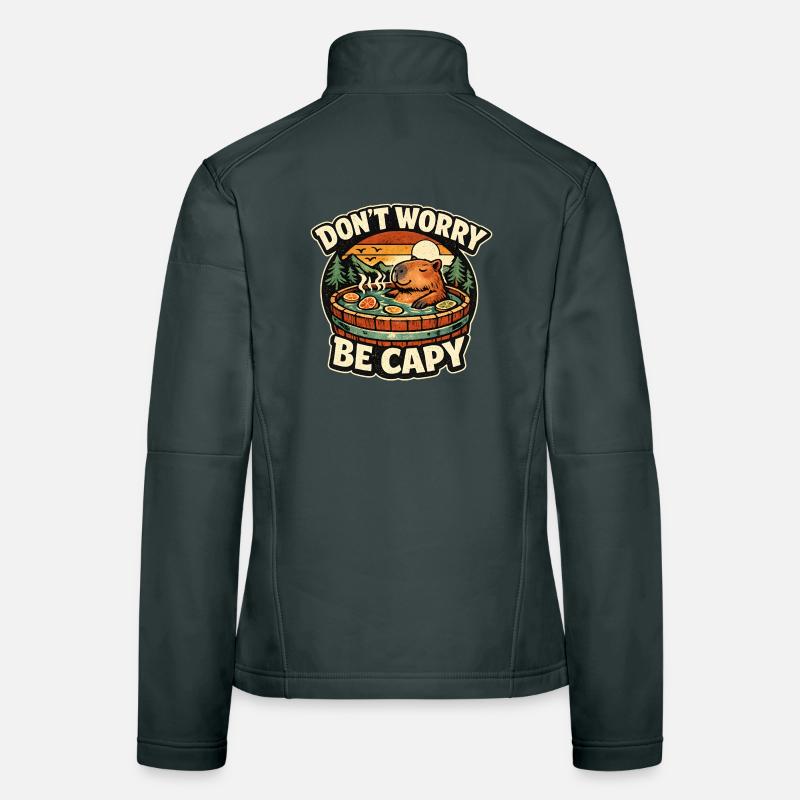 Soirée dans le bain à remous de Capybara Veste en tissu softshell Femme