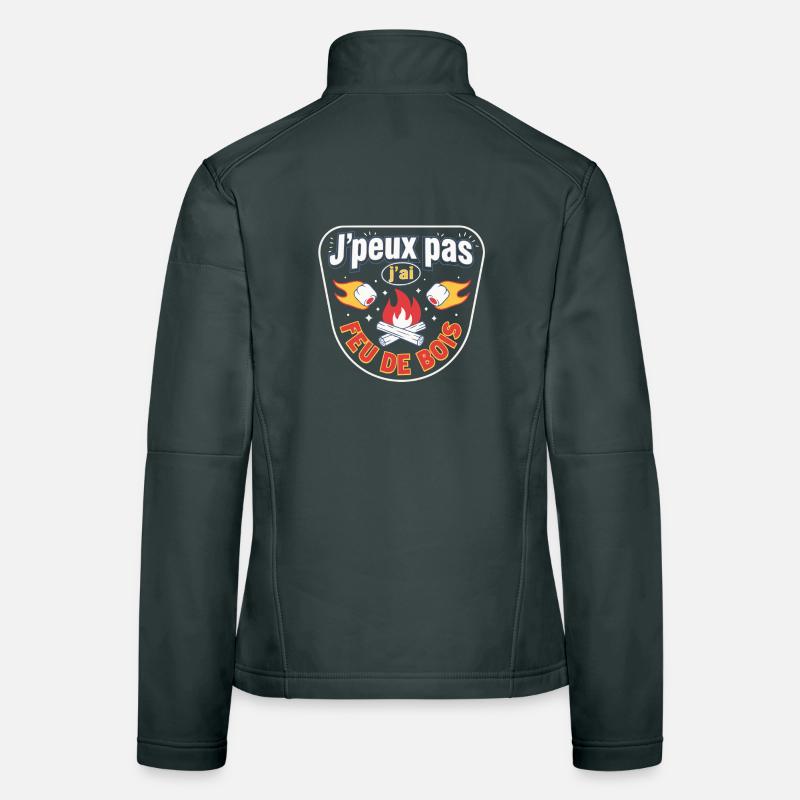 Feu de Bois Plaisant Patch Veste en tissu softshell Femme