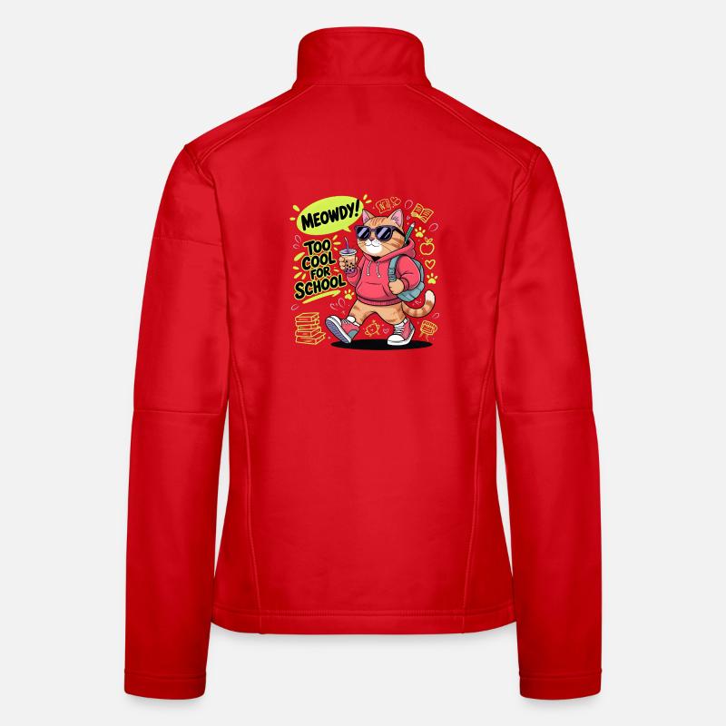 Chat de l’école Veste en tissu softshell Femme