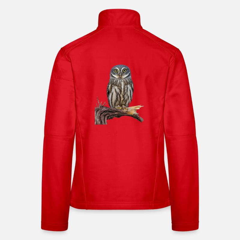 Wächter der Dämmerung Eulenillustration Frauen Softshelljacke