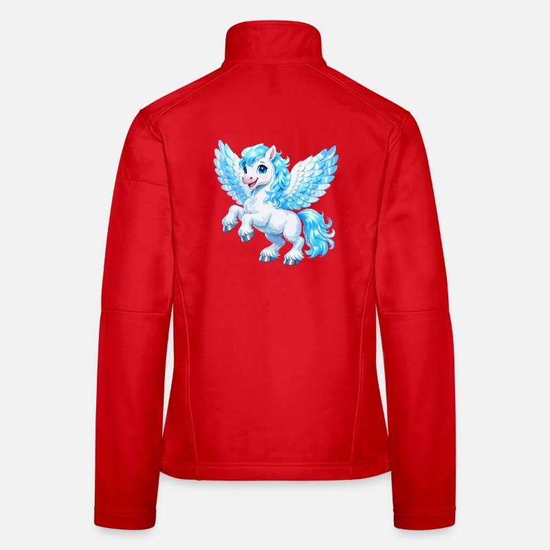 Fliegendes Pegasus-Pferd Frauen Softshelljacke
