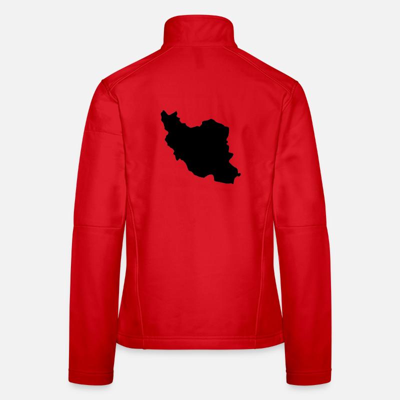 Iran map Women's Softshell Jacket