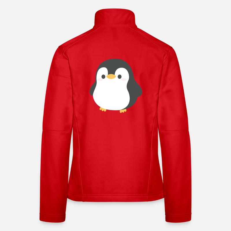 Chibi Penguin Silhouette Women's Softshell Jacket
