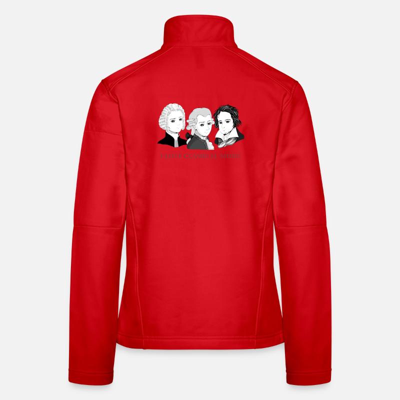 Bach - Mozart - Beethoven im Chibi-Style Frauen Softshelljacke