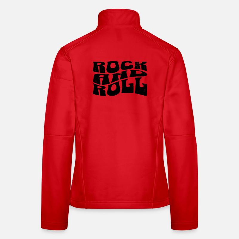 Conception du logo Rock and Roll Veste en tissu softshell Femme