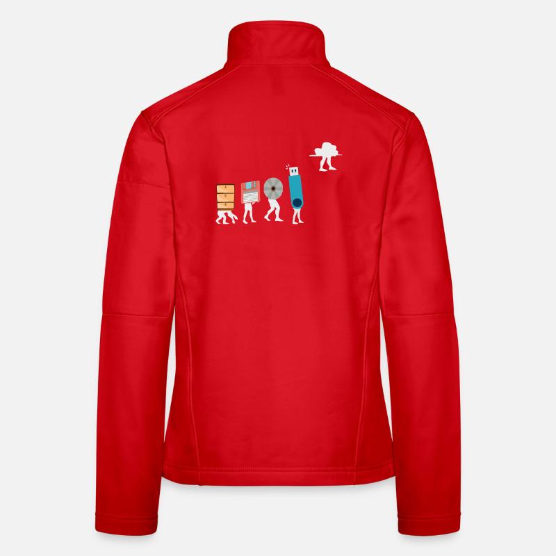 Programmeur drôle de données en informatique en nuage logiciel d’IA Veste en tissu softshell Femme