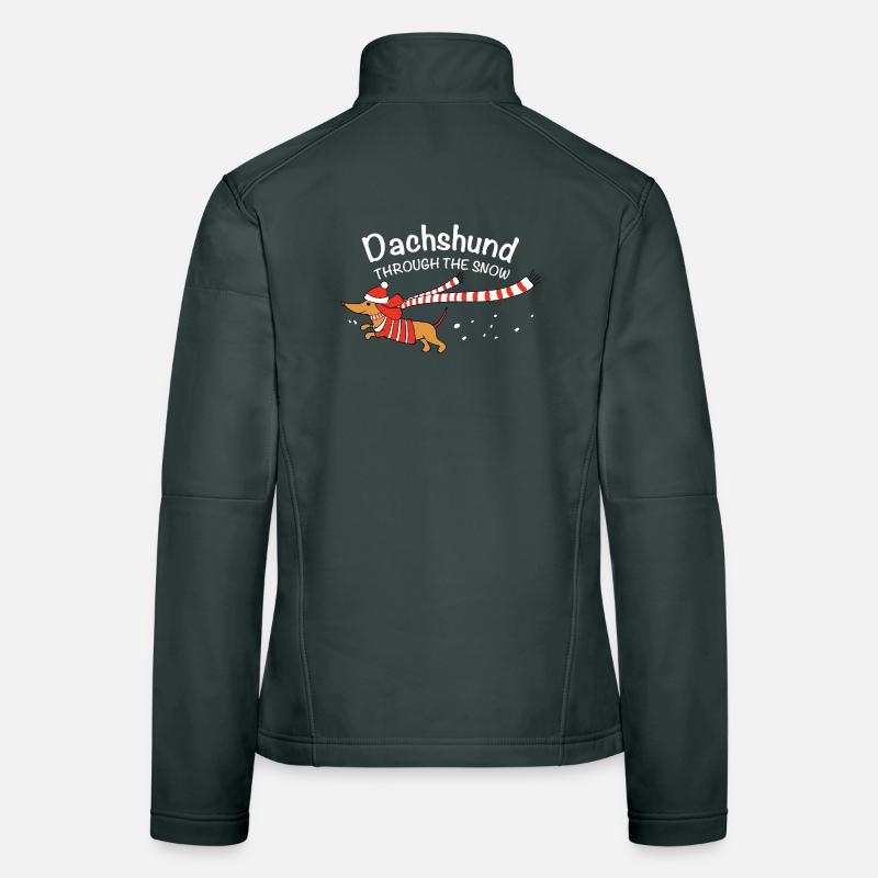Dachshund Through the Snow Women's Softshell Jacket
