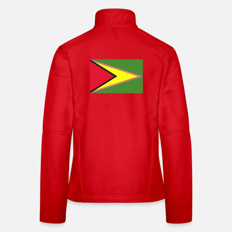 Drapeau du Guyana Veste en tissu softshell Femme
