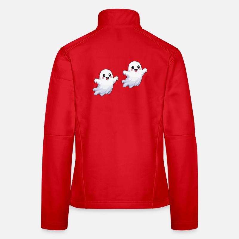 Kawaii Ghost Joy Print Women's Softshell Jacket