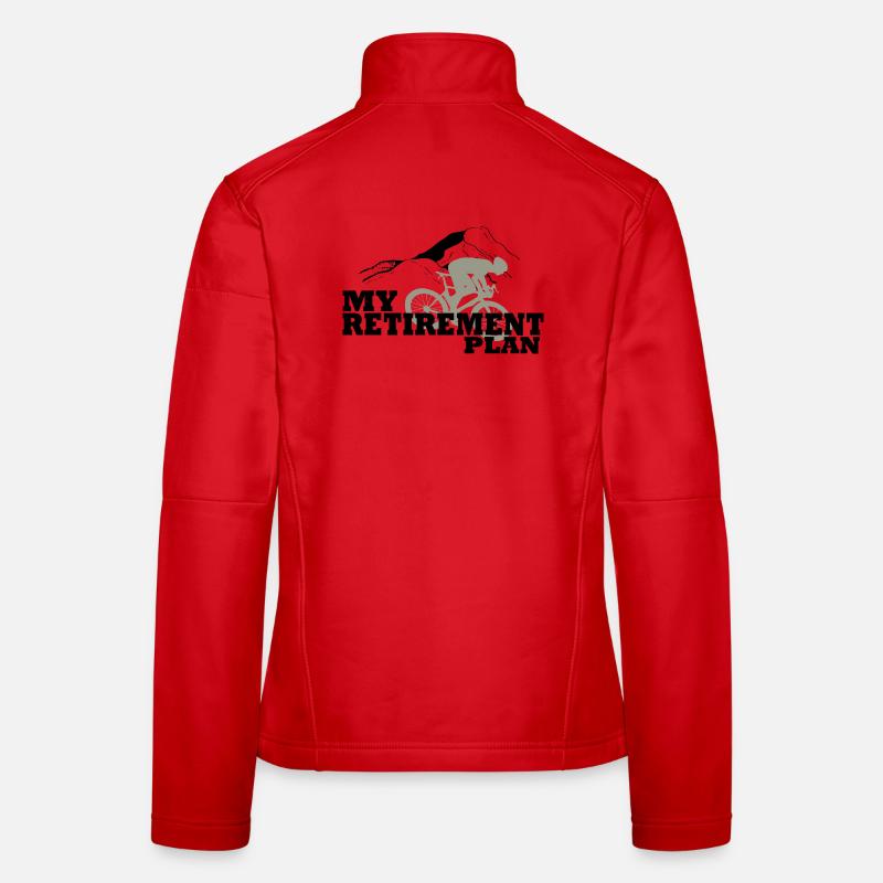 Cycling is my retirement plan - Women's Softshell Jacket - red