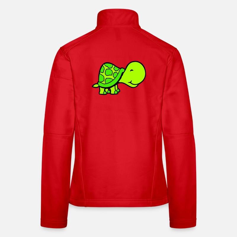 turtle cute smiling happy funny Women's Softshell Jacket