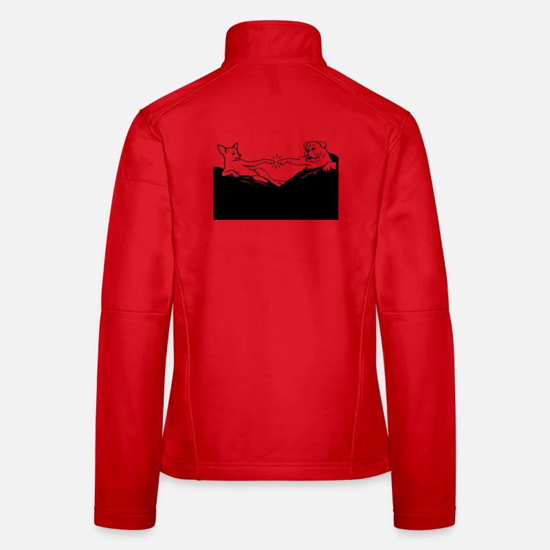 Die Erschaffung Hunde Michelangelo Frauen Softshelljacke