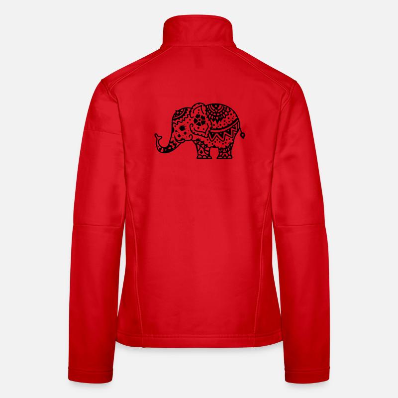 Decorated Indian elephant Women's Softshell Jacket