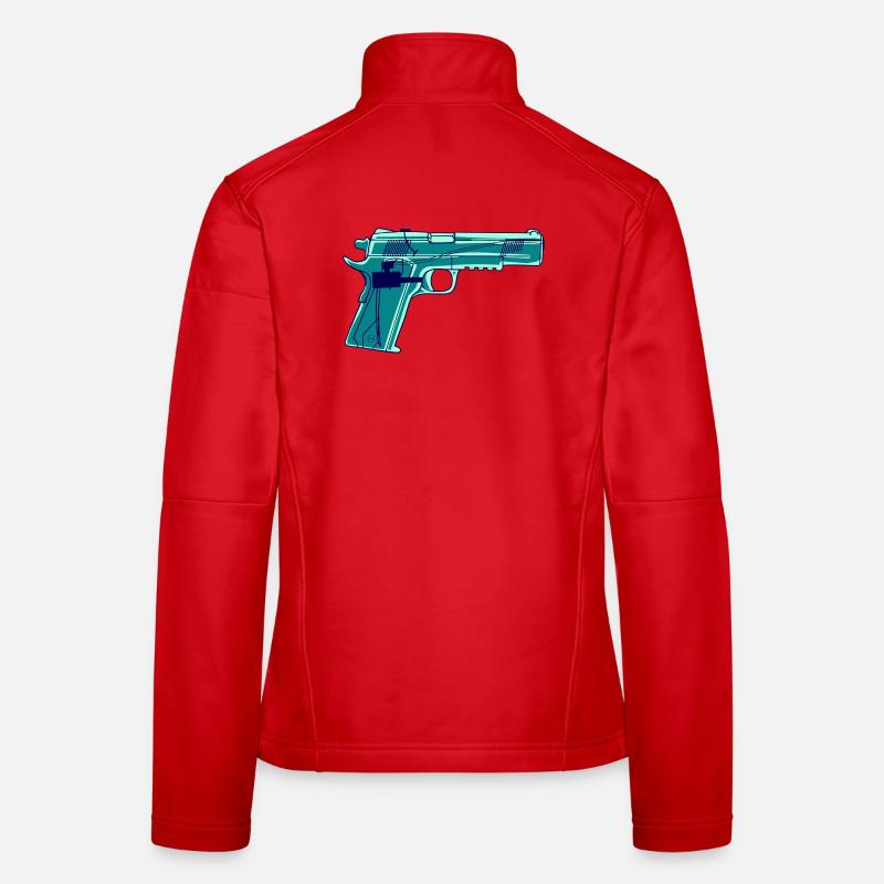 Pistolet à eau vectoriel (changement de couleur possible) Veste en tissu softshell Femme