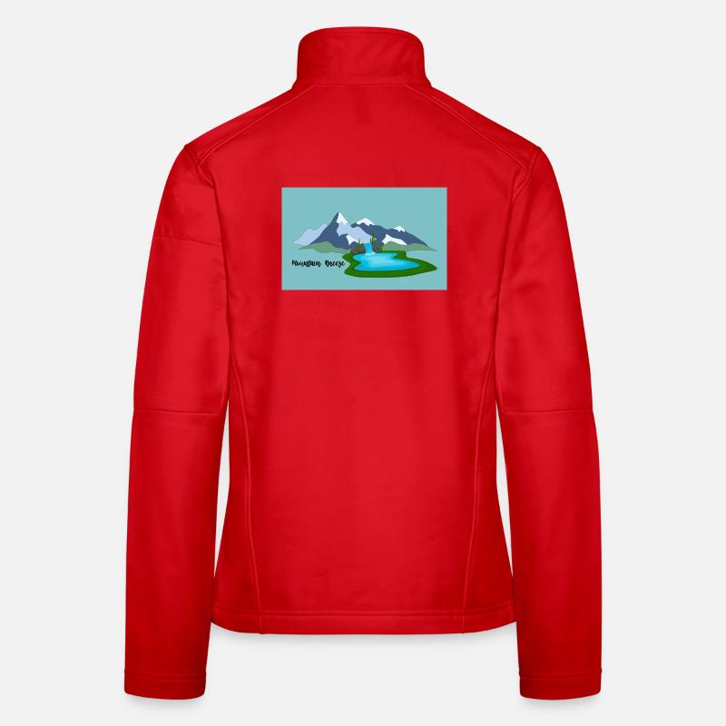 Mountain wind and waterfall nature image Women's Softshell Jacket