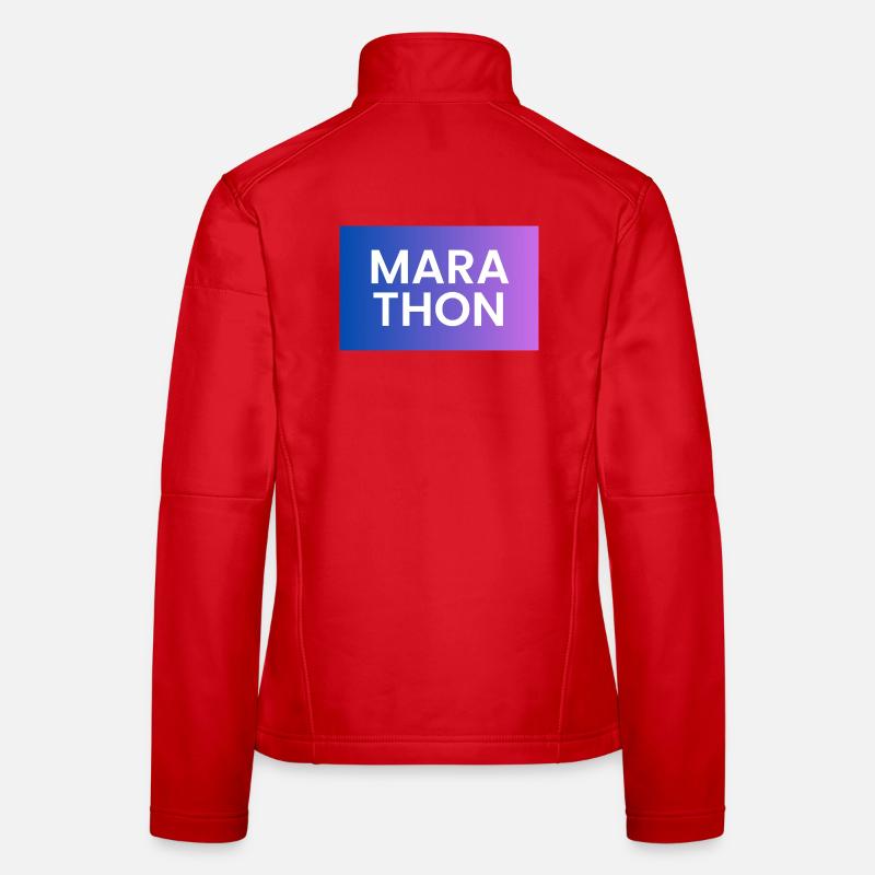 Conception de chemise dégradée Marathon Veste en tissu softshell Femme