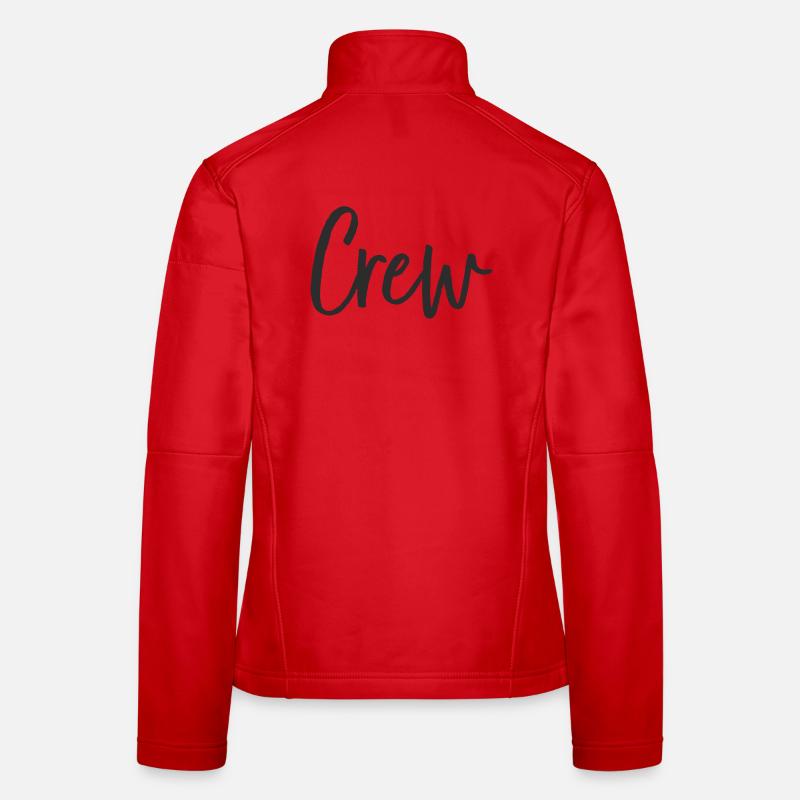 Crew Handlettering Design Frauen Softshelljacke