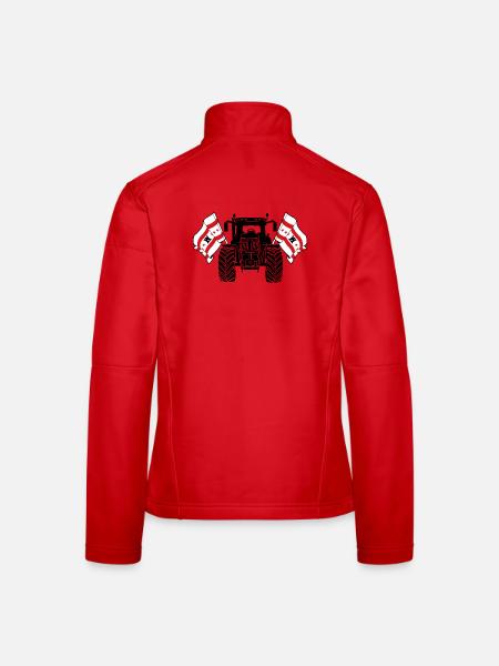 Drenthe_Tractor_Pride - Veste en tissu softshell Femme - rouge - Dos