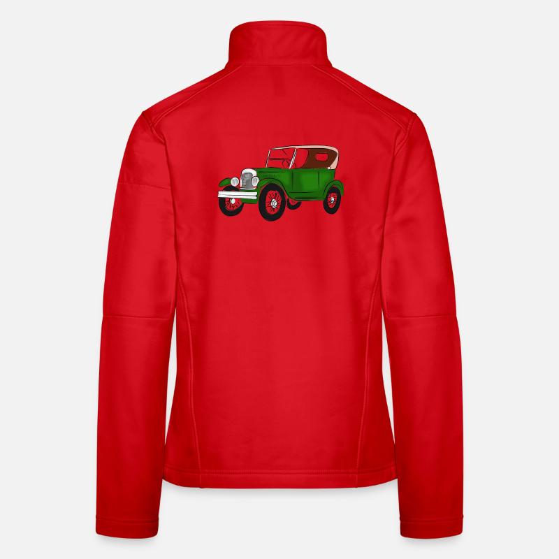 Oldtimerfarbenfroh, Frauen Softshelljacke