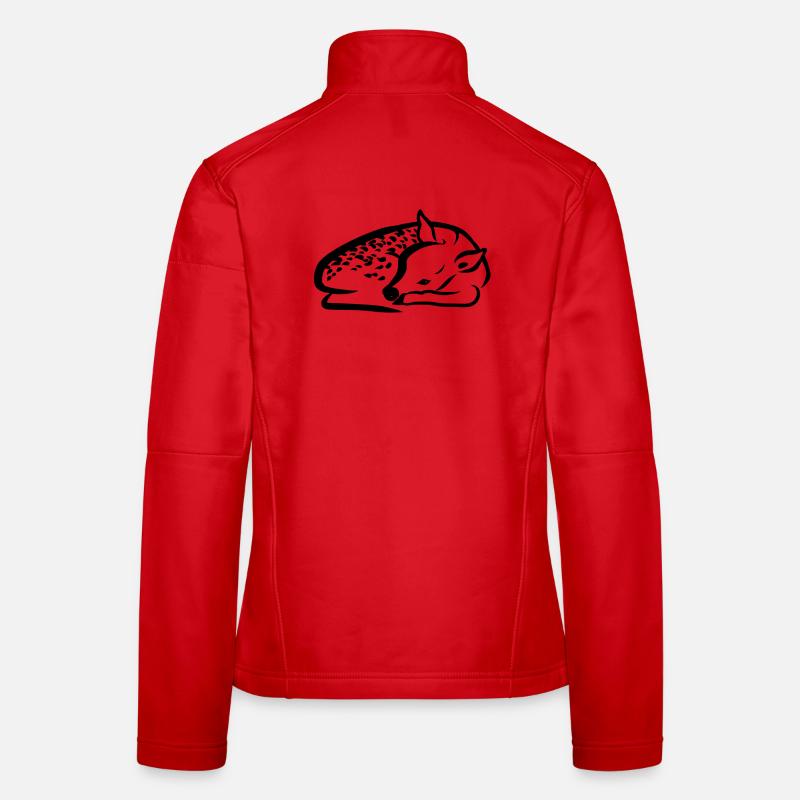 Rehkitz liegend Frauen Softshelljacke