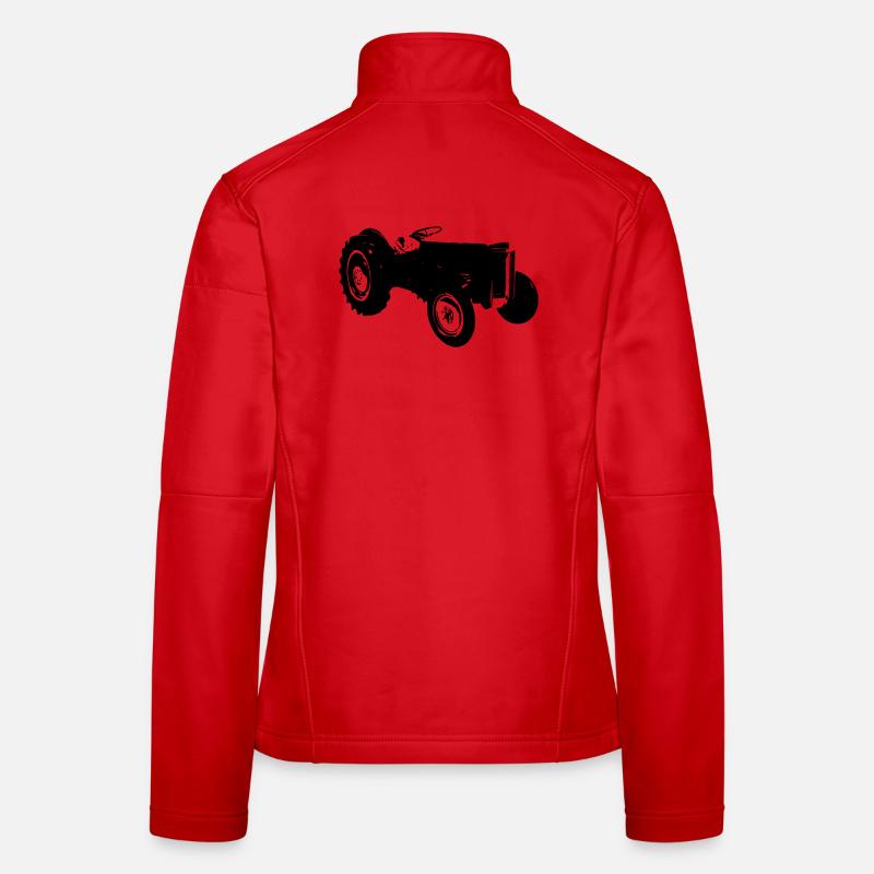 old tractor alter Traktor Frauen Softshelljacke