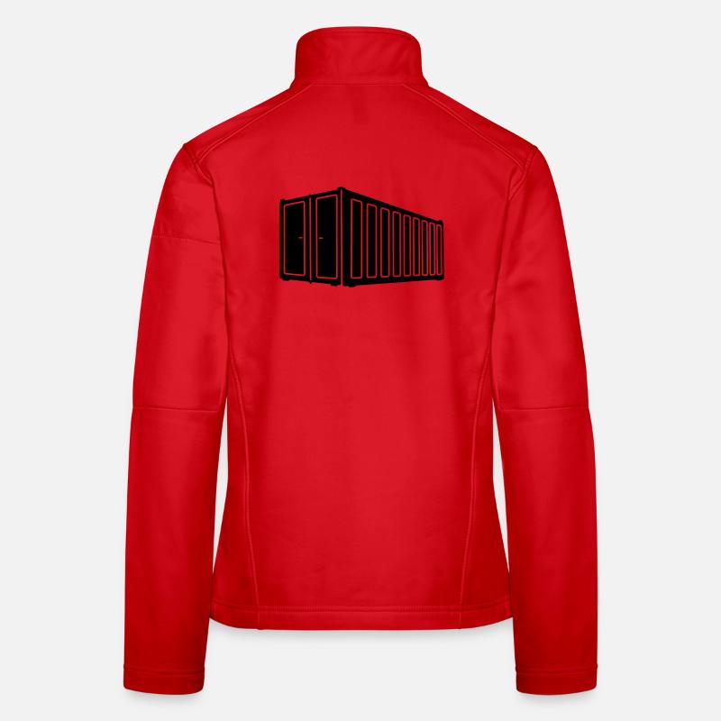Seecontainer-Schattenbild Logistik-Logo Frauen Softshelljacke