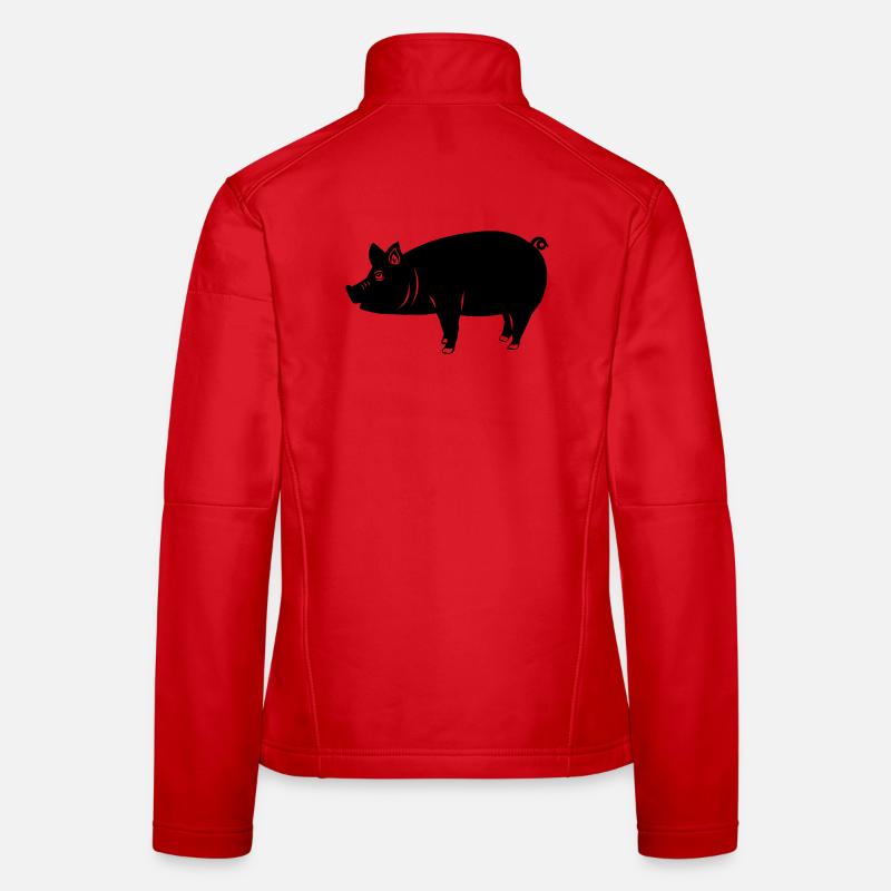 Pig logo Shadow image Women's Softshell Jacket