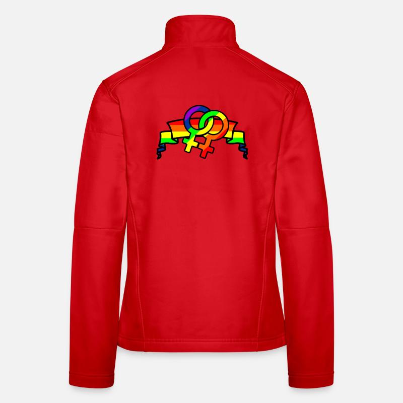 Rainbow lesbies proud logo Women's Softshell Jacket
