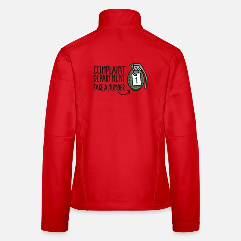 Grenade à main de la Division des plaintes du service à la clientèle Veste en tissu softshell Femme