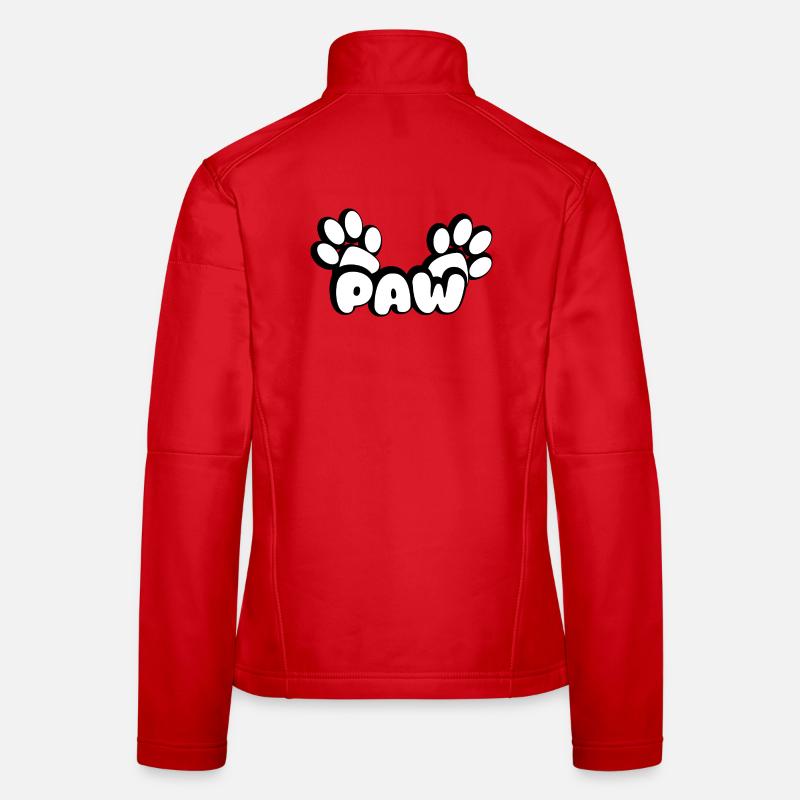 Paw Cat Paws Design with Two Paws Women's Softshell Jacket